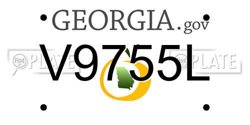 V9755L Georgia License Plate