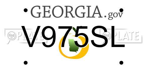 V975SL Georgia License Plate