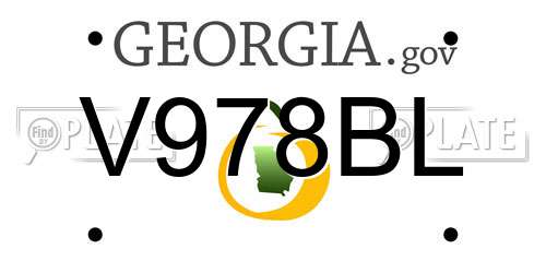 V978BL Georgia License Plate