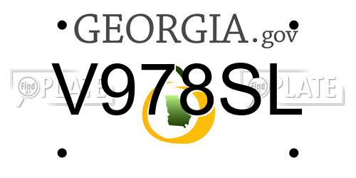 V978SL Georgia License Plate