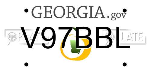 V97BBL Georgia License Plate