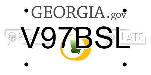 V97BSL Georgia License Plate