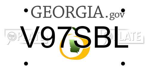 V97SBL Georgia License Plate