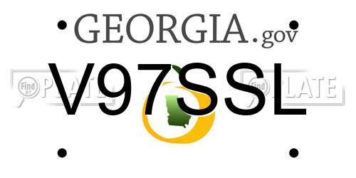 V97SSL Georgia License Plate