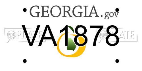 VA1878 Georgia License Plate