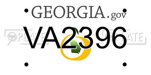 VA2396 Georgia License Plate