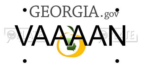 VAAAAN Georgia License Plate