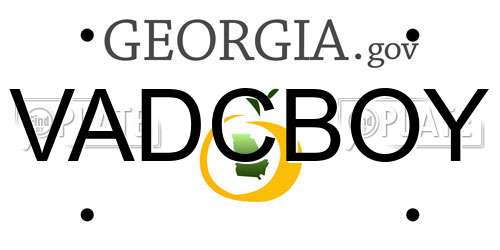 VADCBOY Georgia License Plate
