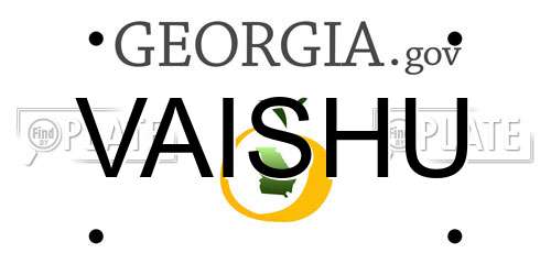 VAISHU Georgia License Plate