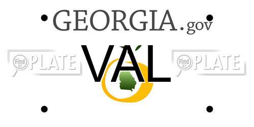 VAL Georgia License Plate