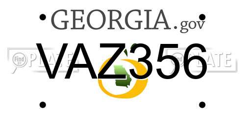VAZ356 Georgia License Plate