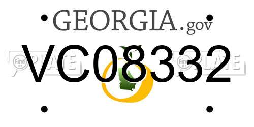 VC08332 Georgia License Plate