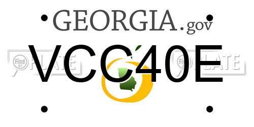 VCC40E Georgia License Plate