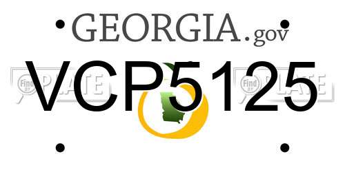 VCP5125 Georgia License Plate
