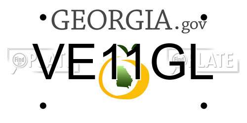 VE11GL Georgia License Plate