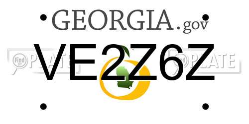VE2Z6Z Georgia License Plate