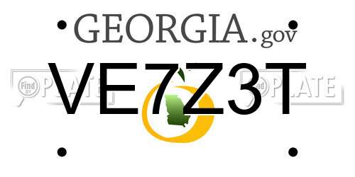 VE7Z3T Georgia License Plate