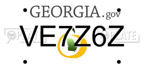 VE7Z6Z Georgia License Plate