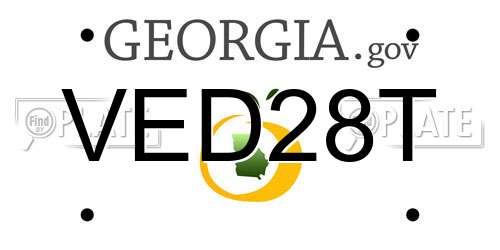 VED28T Georgia License Plate