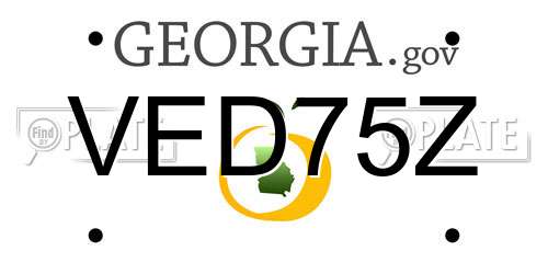 VED75Z Georgia License Plate