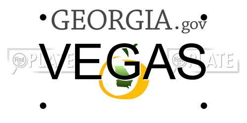 VEGAS Georgia License Plate