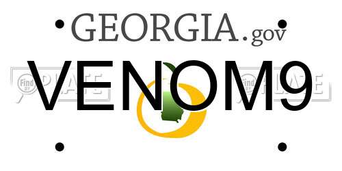VENOM9 Georgia License Plate