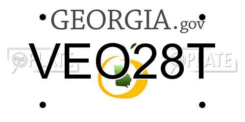 VEO28T Georgia License Plate
