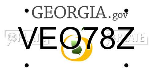 VEO78Z Georgia License Plate