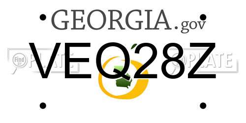 VEQ28Z Georgia License Plate