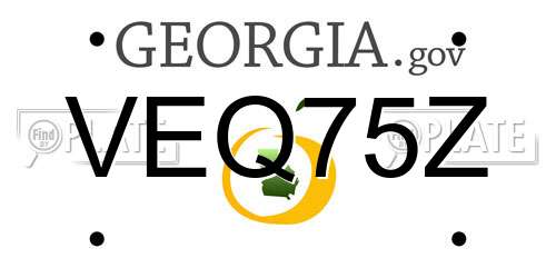 VEQ75Z Georgia License Plate