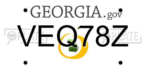 VEQ78Z Georgia License Plate