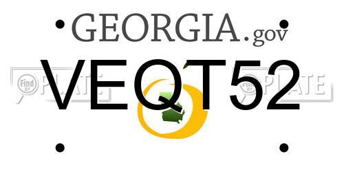 VEQT52 Georgia License Plate