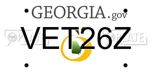 VET26Z Georgia License Plate