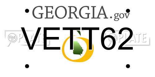 VETT62 Georgia License Plate
