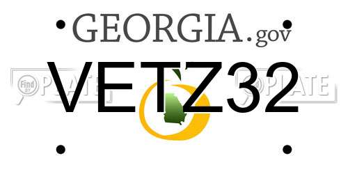 VETZ32 Georgia License Plate