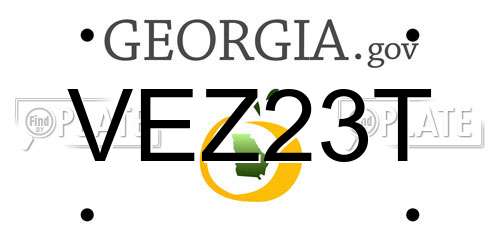 VEZ23T Georgia License Plate