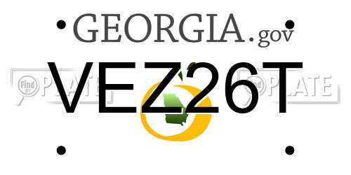 VEZ26T Georgia License Plate