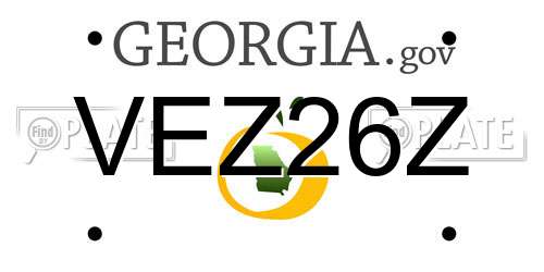 VEZ26Z Georgia License Plate