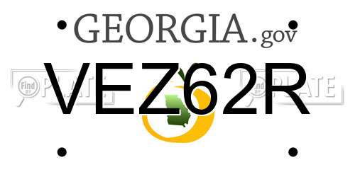 VEZ62R Georgia License Plate