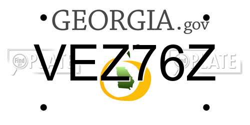 VEZ76Z Georgia License Plate