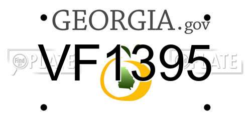 VF1395 Georgia License Plate