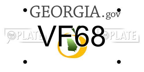VF68 Georgia License Plate
