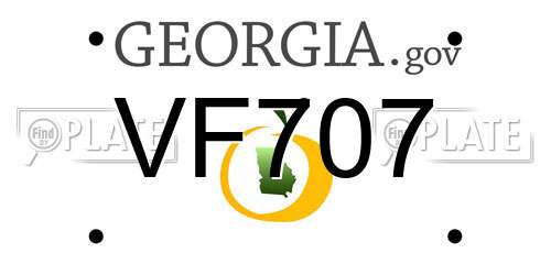 VF707 Georgia License Plate