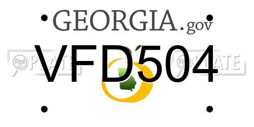 VFD504 Georgia License Plate