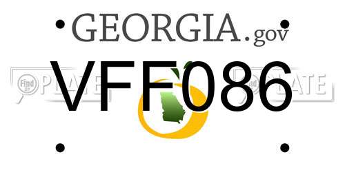 VFF086 Georgia License Plate