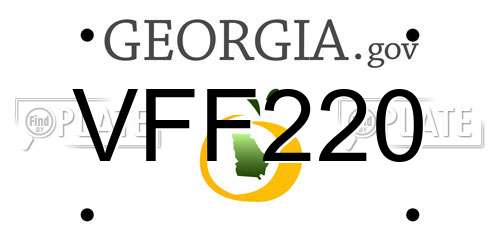 VFF220 Georgia License Plate