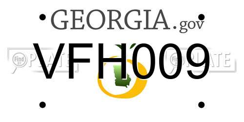 VFH009 Georgia License Plate
