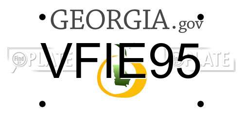 VFIE95 Georgia License Plate