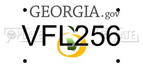 VFL256 Georgia License Plate