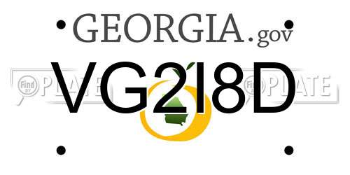VG2I8D Georgia License Plate